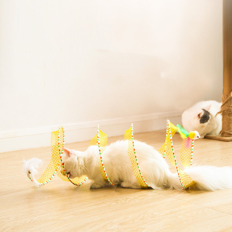 Unleash Your Cat's Inner Adventurer with the Pet Foldable Storage Tunnel Play Toy